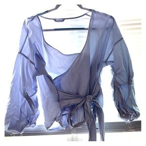 H&M sky blue blouse